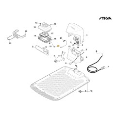 Câble d'alimentation carte robot modèles A1000 A1500 ORIGINAL STIGA 122063048/0 | Newgardenstore.eu