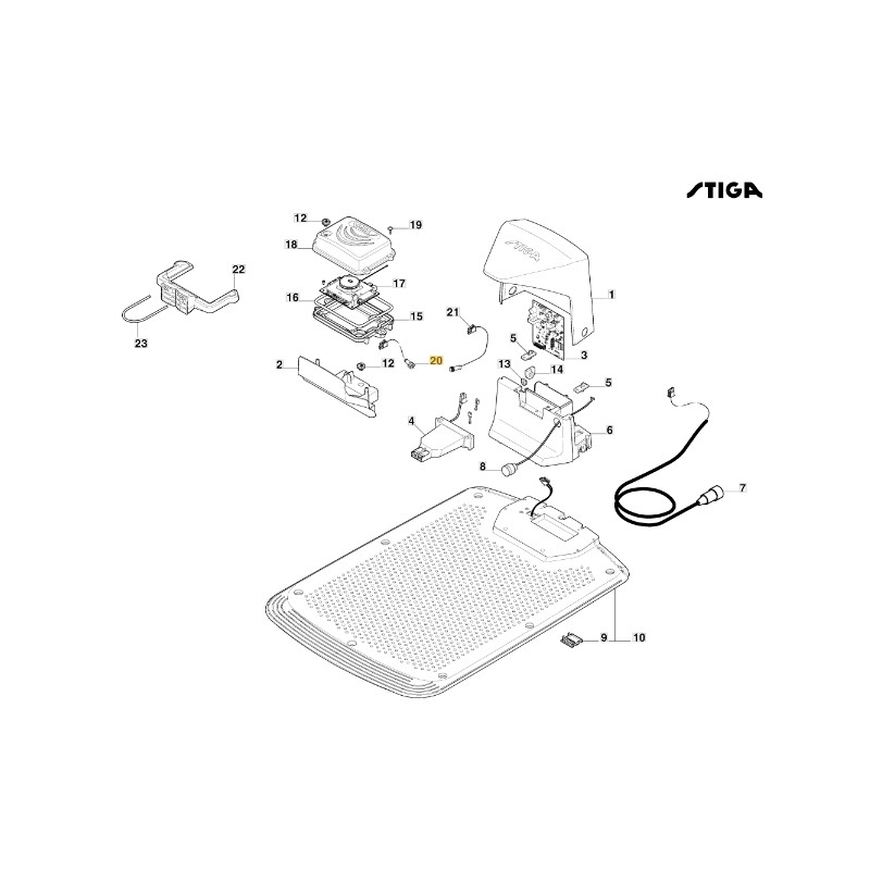 Stromkabel Roboterboard Modelle A1000 A1500 ORIGINAL STIGA 122063048/0