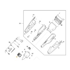 Electronic board 80V blower models SAB80AE ORIGINAL STIGA 118810447/0 | Newgardenstore.eu