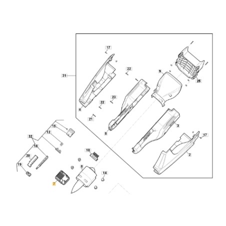 Placa electrónica 80V soplador modelos SAB80AE ORIGINAL STIGA 118810447/0 | Newgardenstore.eu