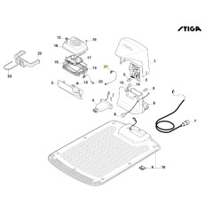 Câble carte gps robot tondeuse modèles A1000 A1500 ORIGINAL STIGA 122063047/0 | Newgardenstore.eu