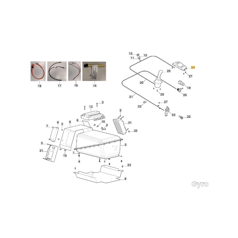 Electronic board tractor models GYRO700e ORIGINAL STIGA 387722403/0