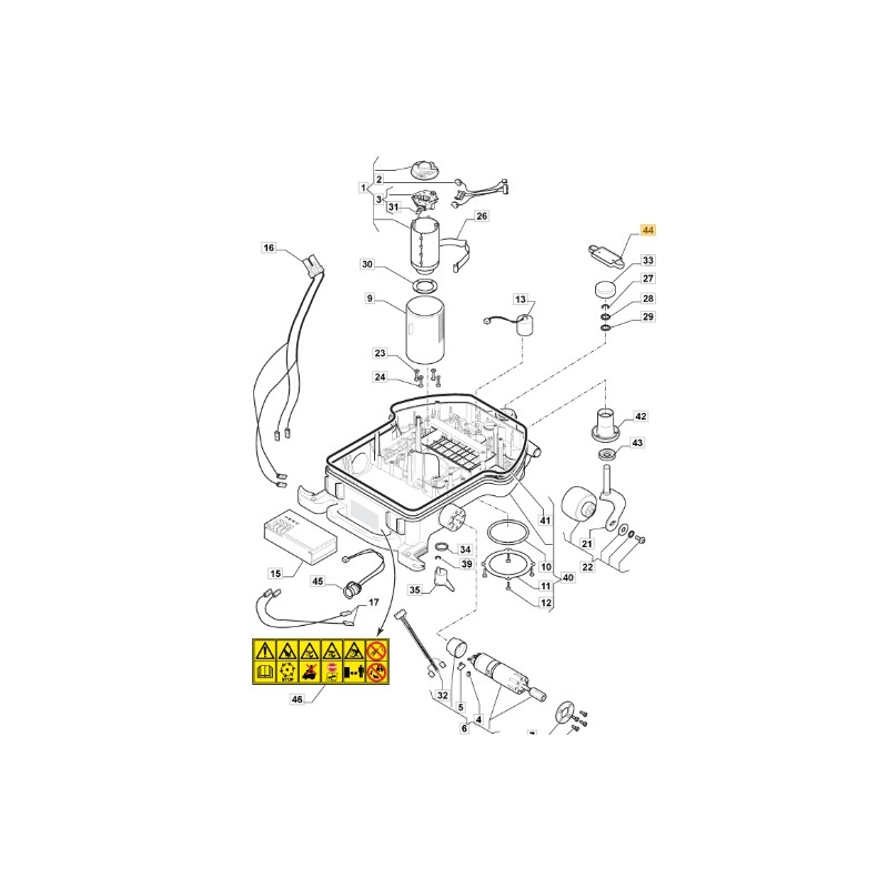 Lifting board robot models AUTOCLIP221 ORIGINAL STIGA 112600243/0