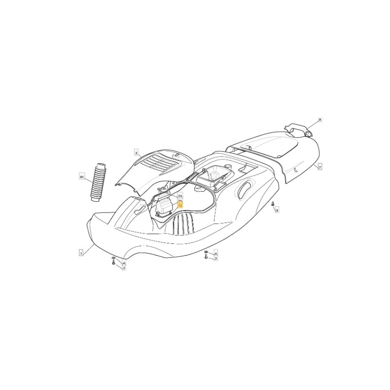 ORIGINAL STIGA 2500SV Modelle Rasentraktor Schutz 127600118/0