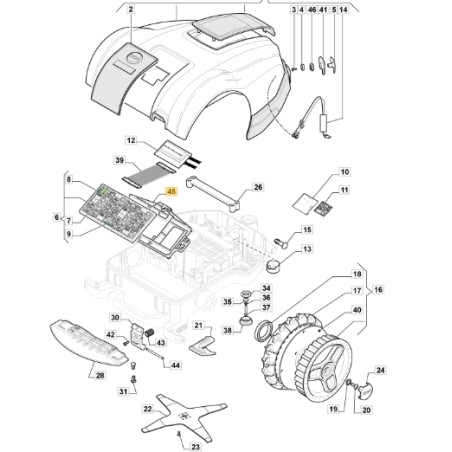 Compatible avec de cartes robotiques ORIGINAL STIGA 112600334/0 | Newgardenstore.eu