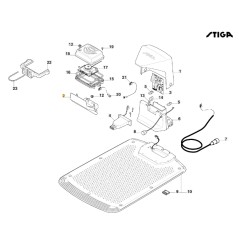 Tapa soporte placa robot modelos A1000 ORIGINAL STIGA 322110130/0 | Newgardenstore.eu