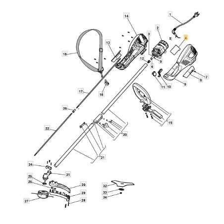 Electronic board trimmer models ABR1.0EJ ORIGINAL STIGA 118802128/0 | Newgardenstore.eu