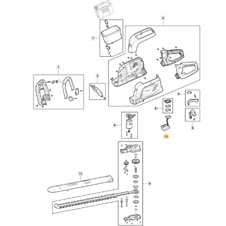 Carte électronique taille-haie modèles HT500e ORIGINAL STIGA 118810812/0 | Newgardenstore.eu