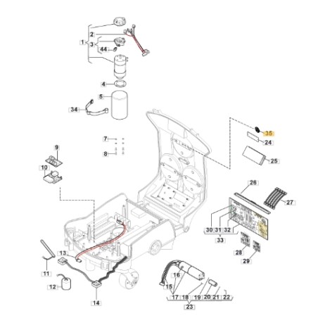 Carte d'urgence des modèles de robots AUTOCLIP522 ORIGINAL STIGA 112600141/0 | Newgardenstore.eu