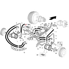 Kit guarnizioni valvola trattorino ORIGINALE GIANNI FERRARI BFB 95598590000