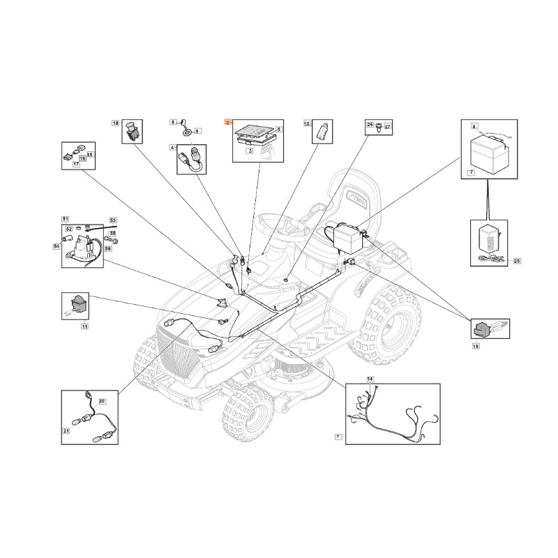 Carte électronique ORIGINAL EMAK G382722471E1R GLX14-98HS modèle tracteur