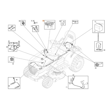 Carte électronique ORIGINAL EMAK G382722471E1R GLX14-98HS modèle tracteur | Newgardenstore.eu