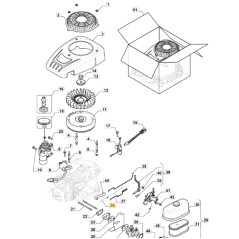 Muelle de retorno del acelerador para tractor ORIGINAL STIGA 118551437/0 | Newgardenstore.eu