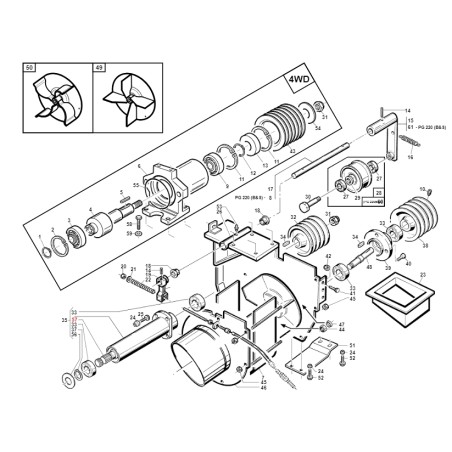 PDP eje del tractor PG SR modelos ORIGINAL GIANNI FERRARI BFB 95302100002 | Newgardenstore.eu