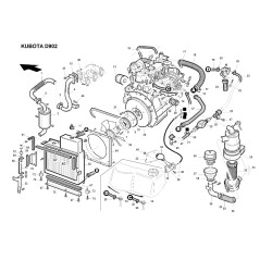 Tapa del radiador tractor modelos PG ORIGINAL GIANNI FERRARI BFB 95599000042 | Newgardenstore.eu