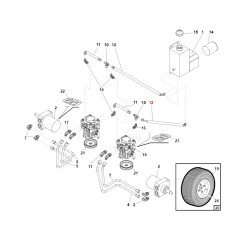 Tuyau d'alimentation de pompe de tracteur GIANNI FERRARI 93900423373 ORIGINAL.