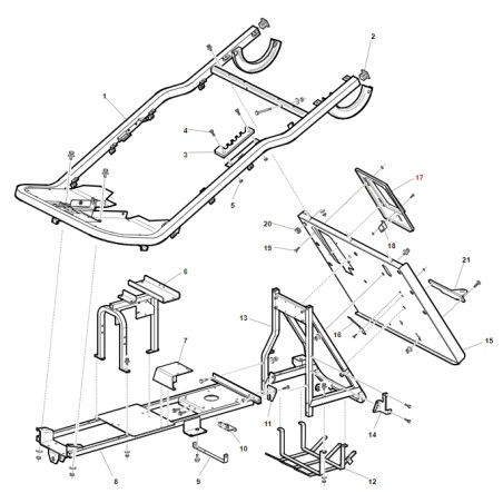 ORIGINAL GIANNI FERRARI Rasentraktor Schiebeschott BFB 89001000038 | Newgardenstore.eu