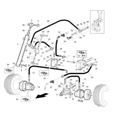 Perno cilindro elevatore trattorino ORIGINALE GIANNI FERRARI BFB 92001000034