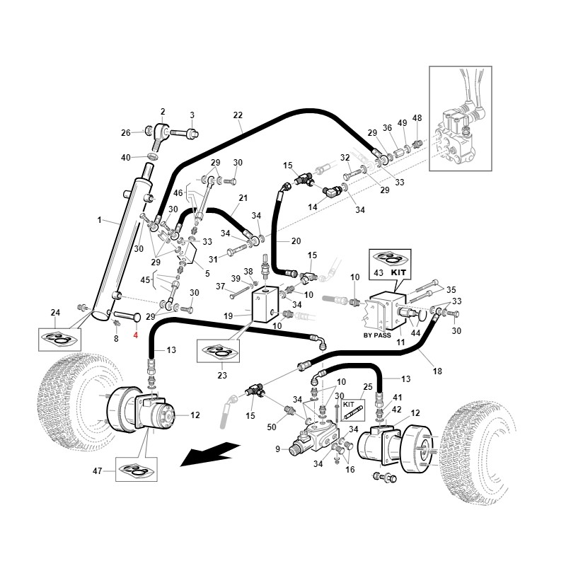 Perno cilindro elevatore trattorino ORIGINALE GIANNI FERRARI BFB 92001000034