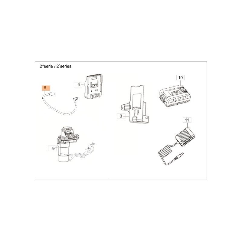 Câble de démarrage pour tondeuse à gazon modèles G48TKE ORIGINAL EMAK L66152070