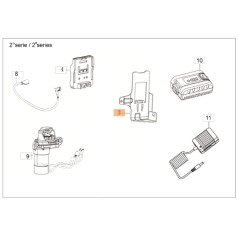 Batteriehalterung für Rasenmäher Modelle G48TKE ORIGINAL EMAK L66151973