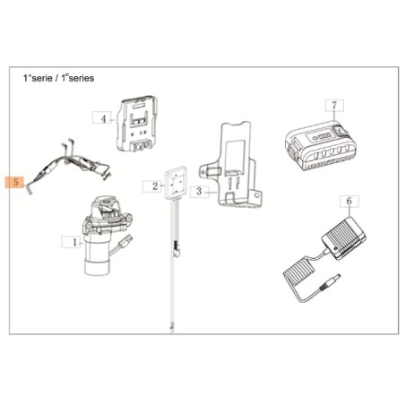 Câble de démarrage pour tondeuse à gazon modèles G53TKE ORIGINAL EMAK L66151971 | Newgardenstore.eu