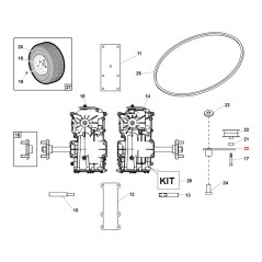 SRZ models lawn tractor arm bushing ORIGINAL GIANNI FERRARI BFB 93900342056