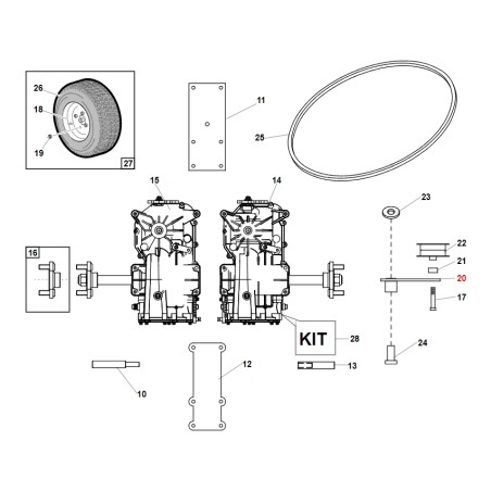 SRZ model lawn tractor arm bushing ORIGINAL GIANNI FERRARI BFB 93900342056 | Newgardenstore.eu