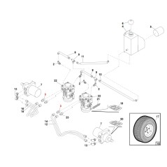 Adaptador para tractor de césped modelos SRZ ORIGINAL GIANNI FERRARI 93900583126 | Newgardenstore.eu