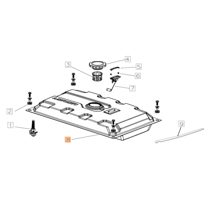 Serbatoio generatore modelli PGE80E-3DCS ORIGINALE EMAK L66152361