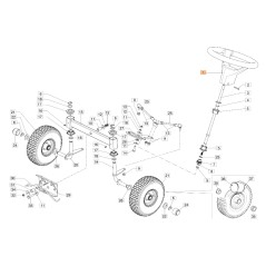 Steering wheel lawn mower models MISTRAL72/12.5 ORIGINAL EMAK 68130629R