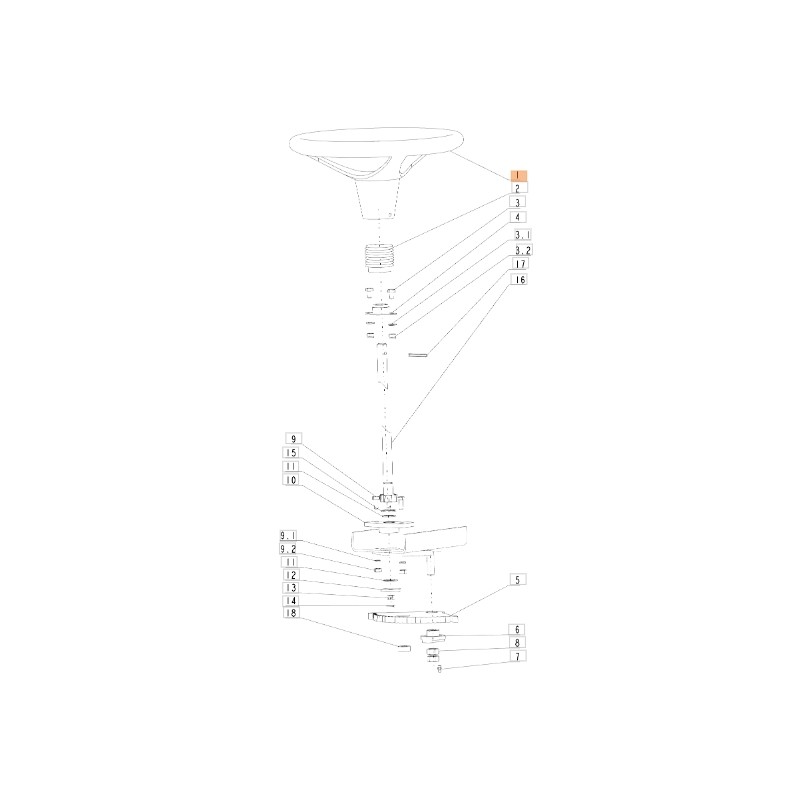 Volante trattorino tagliaerba modelli APACHE92 ORIGINALE EMAK 68120023