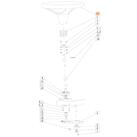 Volante trattorino tagliaerba modelli APACHE92 ORIGINALE EMAK 68120023 | Newgardenstore.eu