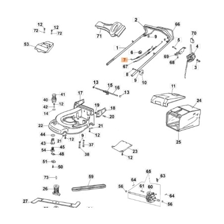 Câble frein moteur tondeuse MAX44TH ORIGINAL EMAK modèles 66060507R | Newgardenstore.eu