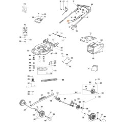 Brake cable mower models MAX48TK ORIGINAL EMAK 66090149R