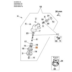 Brushcutter spacer models 435BP 450BP ORIGINAL EMAK 61040066R | Newgardenstore.eu