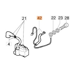 Câble de débroussailleuse modèles 446BP ORIGINAL OLEOMAC 61110105 | Newgardenstore.eu