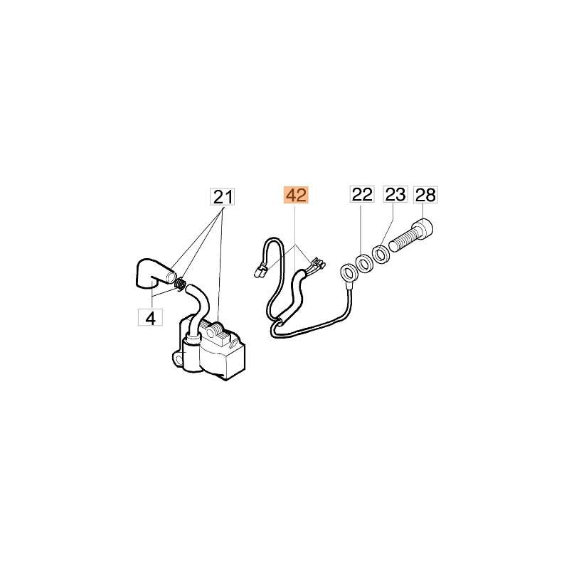 Brushcutter cable models 446BP ORIGINAL OLEOMAC 61110105