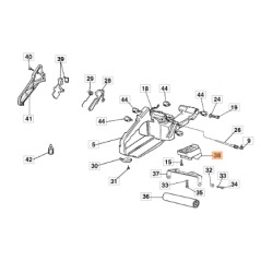 Fräserhalter Modelle 962TTA 980TTA ORIGINAL OLEOMAC 52010215 | Newgardenstore.eu