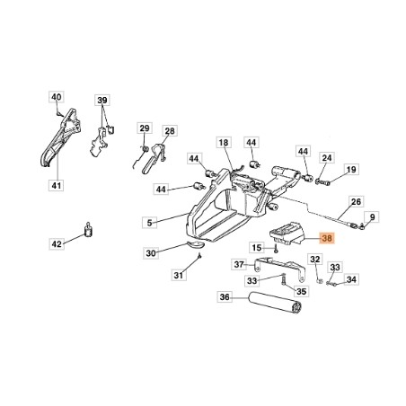 Cutter holder models 962TTA 980TTA ORIGINAL OLEOMAC 52010215 | Newgardenstore.eu