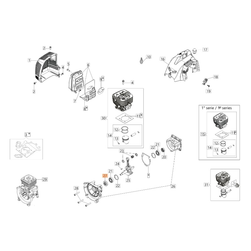 ORIGINAL OLEOMAC BC320T Freischneider Dichtungsring 61280107R