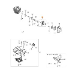 Filter holder brushcutter models BC280S ORIGINAL OLEOMAC 61280030R | Newgardenstore.eu