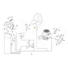 ORIGINAL OLEOMAC tractor de césped interruptor del asiento 68130595R