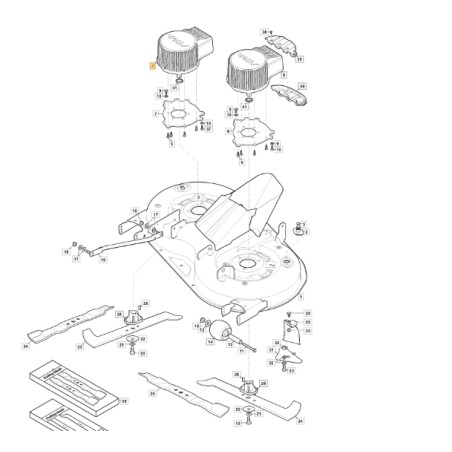 Moteur d'entraînement de la lame droite ORIGINAL STIGA ESTATE 384e 118563745/1 | Newgardenstore.eu