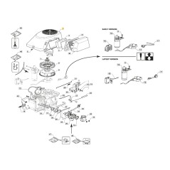 Capó de motor para tractor cortacésped modelos ST400 ORIGINAL STIGA 118551217/0 | Newgardenstore.eu