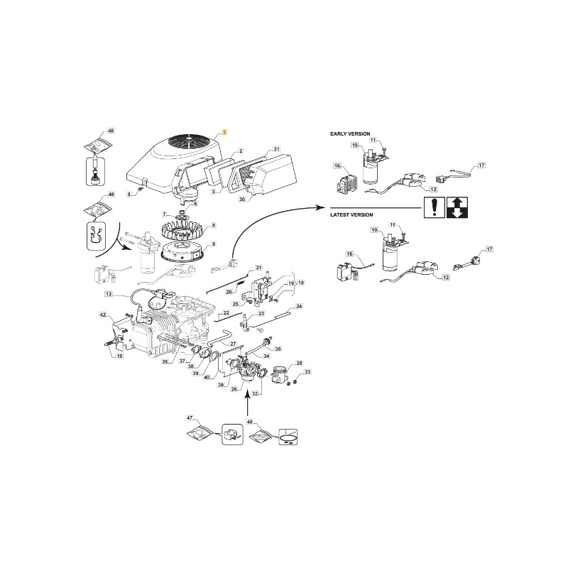 Motorhaube für Rasentraktormodelle ST400 ORIGINAL STIGA 118551217/0