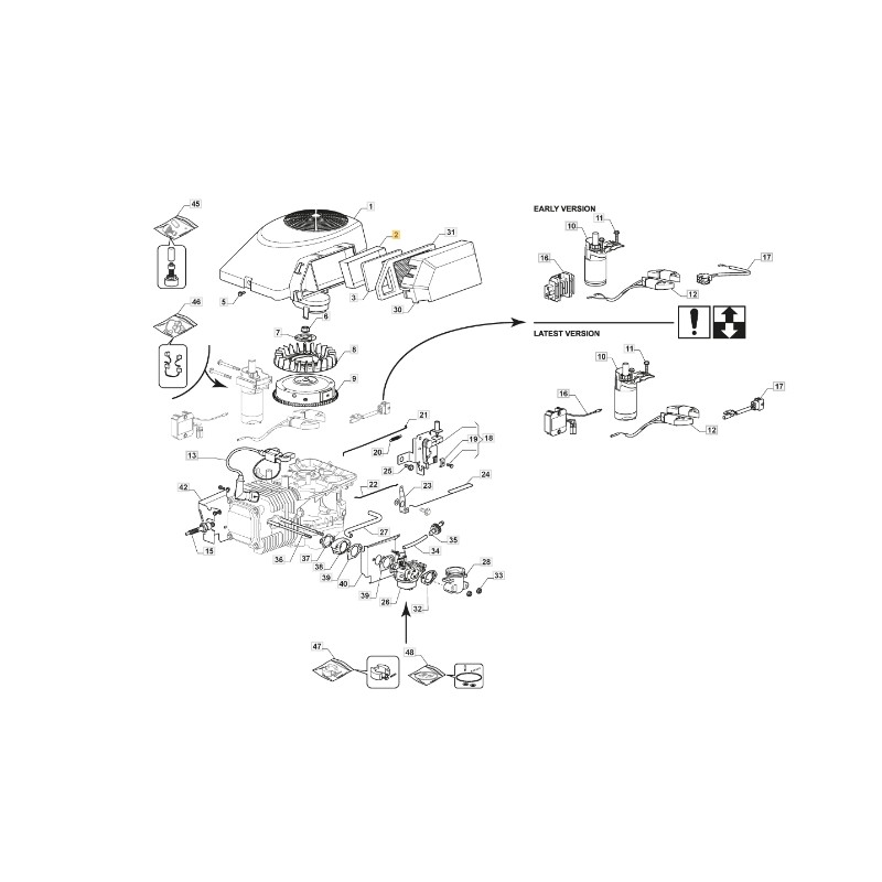 Motorbehälter für Rasentraktormodelle ST400 ORIGINAL STIGA 118551273/0