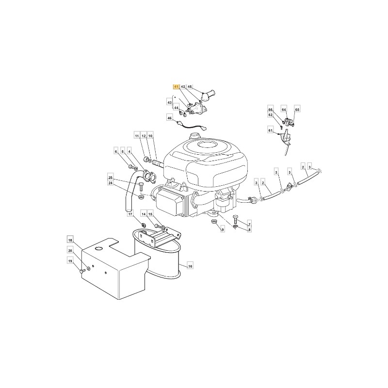 Motorschraube für Rasentraktormodelle ST400 ORIGINAL STIGA 112791213/1