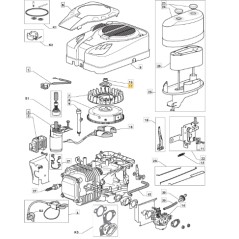 Motorschwungradstopp für Traktormodelle ST400 ORIGINAL STIGA 118550236/0 | Newgardenstore.eu