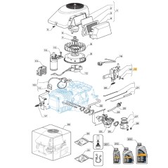 Commande d'accélérateur pour tracteur de pelouse ORIGINAL STIGA 118550331/1